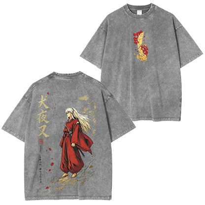 Inuyasha Vintage Unisex Washed T-Shirt
