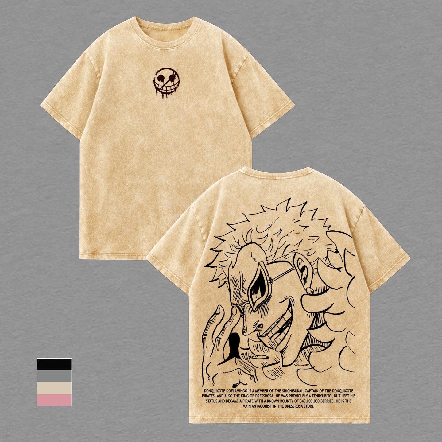 Doflamingo One Piece washed T-shirt/Crewneck/Hoodie