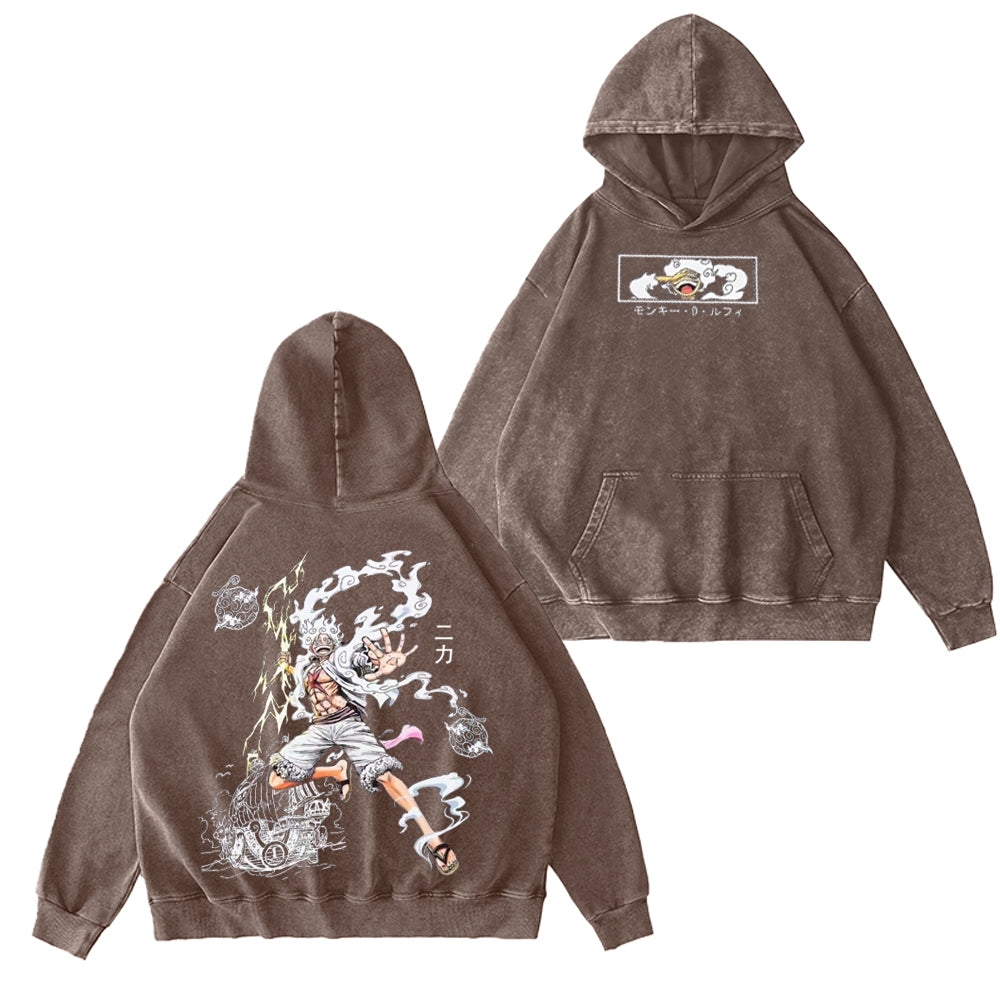 The road to Pirate King starts here Vintage Washed Hooded Sweatshirt