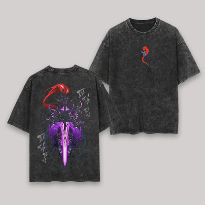 Solo Leveling Printed Polera Unisex Lavada