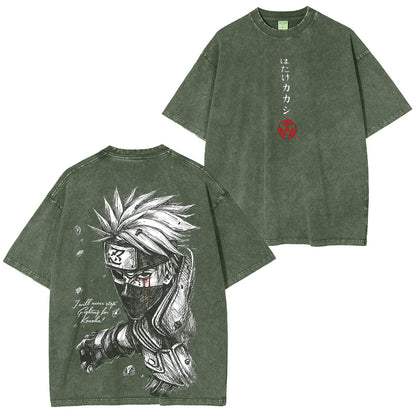 Naruto: Kakashi Polera Lavada Vintage