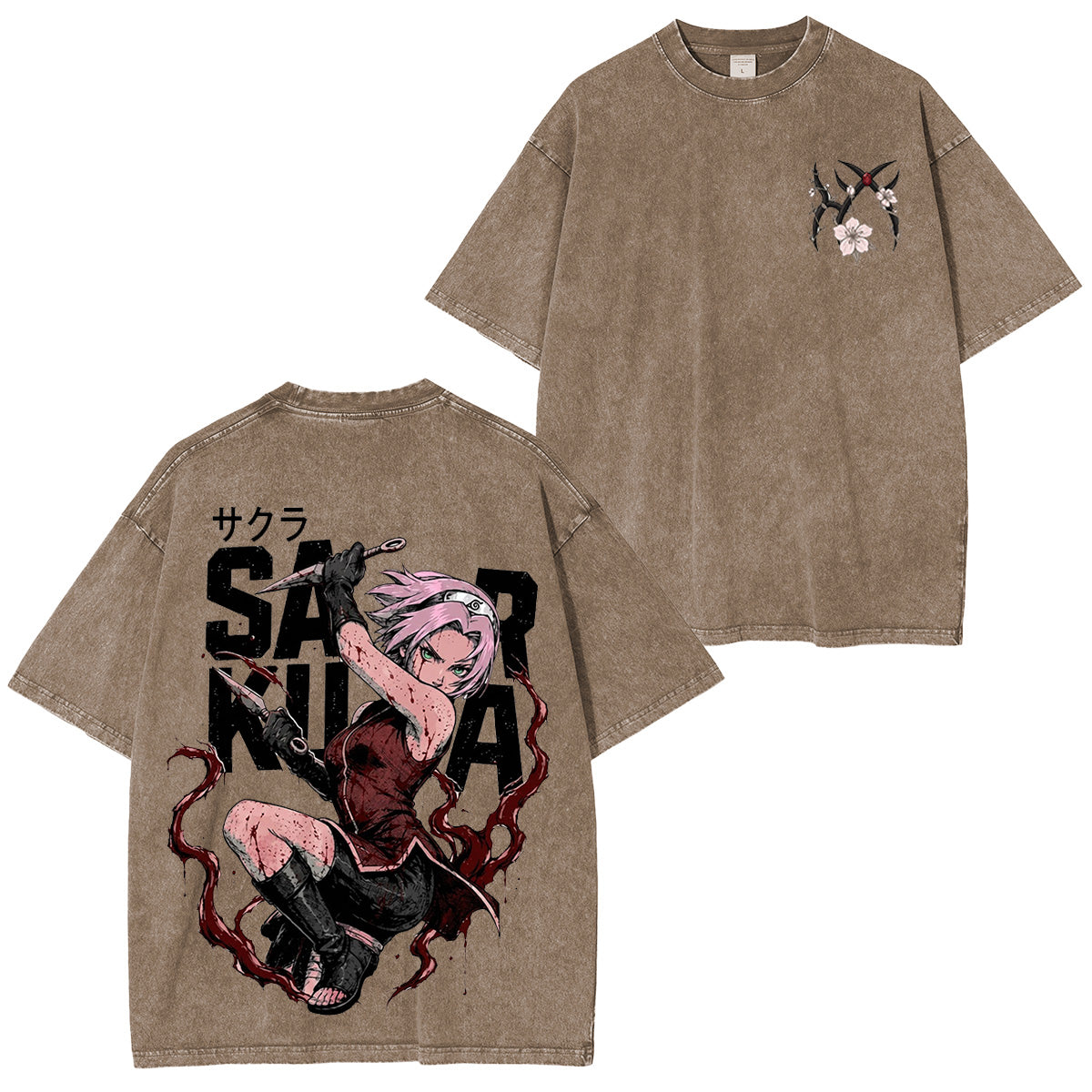 Naruto Sakura Haruno Anime Polera Lavada