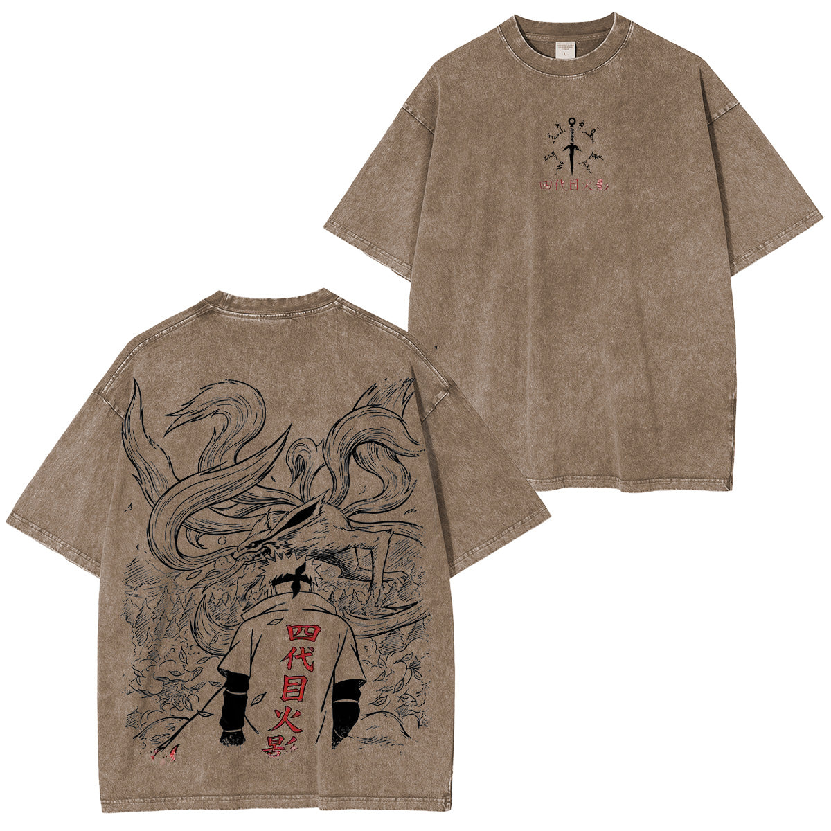 Naruto Polera Lavada Vintage