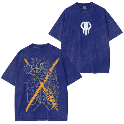 Katsuki Bakugo,My Hero Academia Polera Lavada Vintage