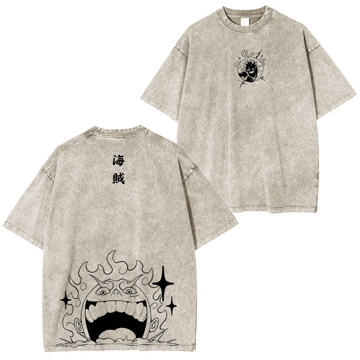Luffy, One Piece Vintage Unisex Washed T-shirt/Crewneck/Hoodie