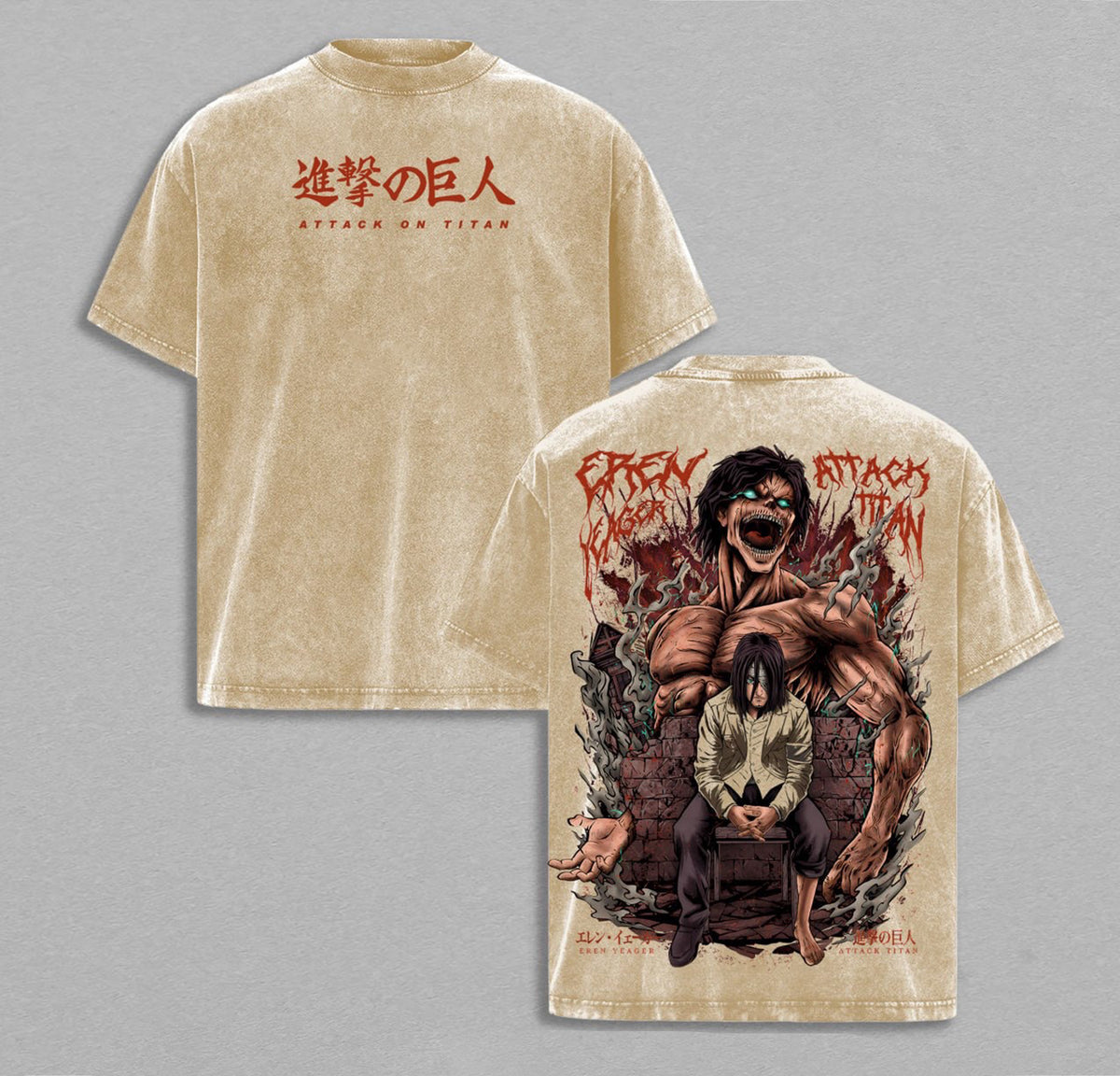 Attack Titan : ErenYeager Polera Lavada