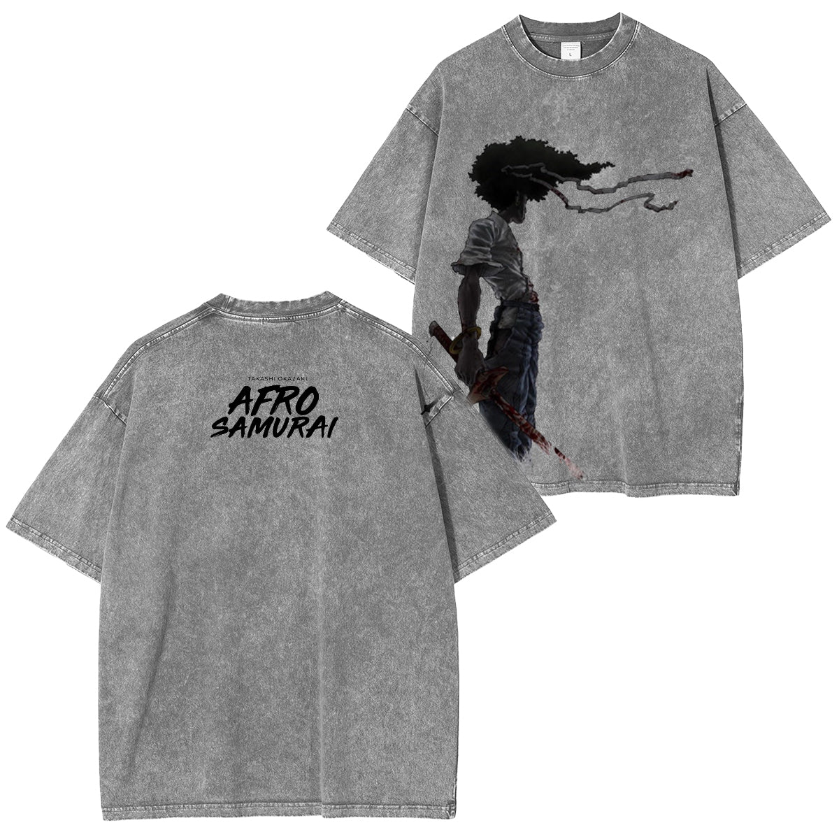 Afro Samurai Vintage washed T-shirt/Crewneck/Hoodie