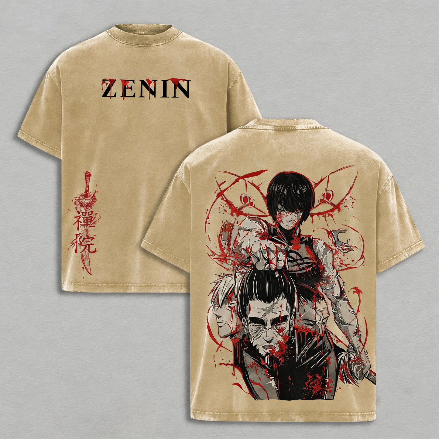 Maki Zenin ,Jujutsu Kaisen Anime Washed T-shirt/Crewneck/Hoodie