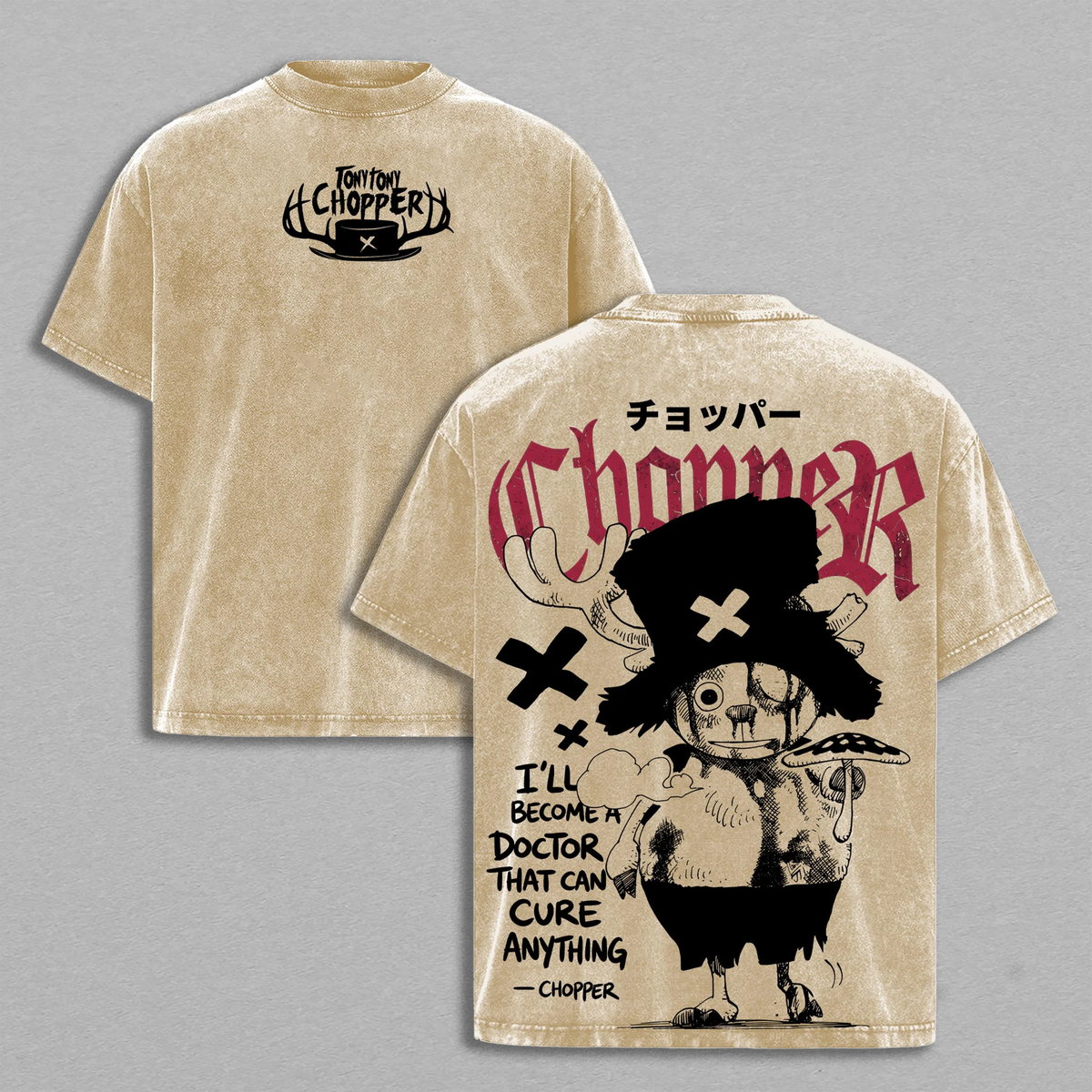 Tony Tony Chopper,One Piece Polera Lavada