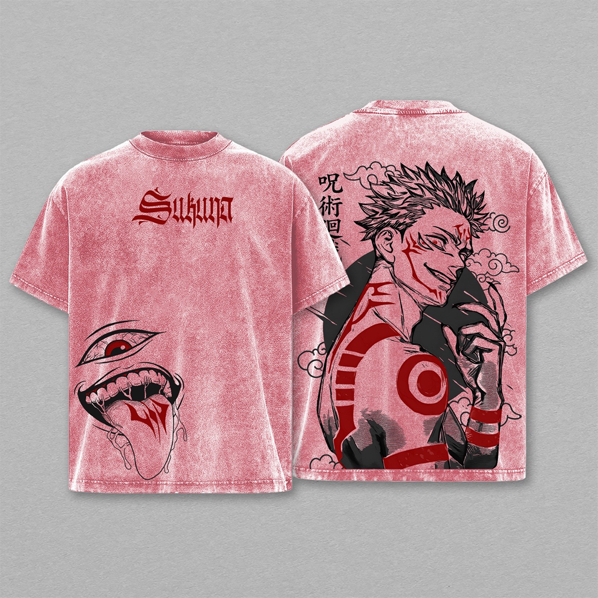 Jujutsu Kaisen Sukuna Washed T-shirt/Crewneck/Hoodie