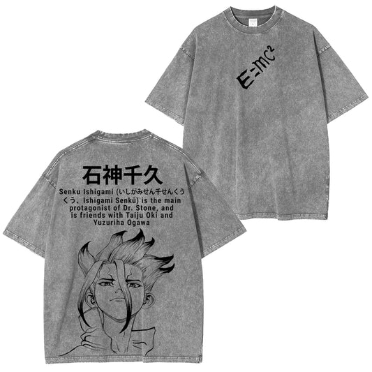 Dr.STONE : Senku Ishigami Vintage Unisex Washed T-Shirt