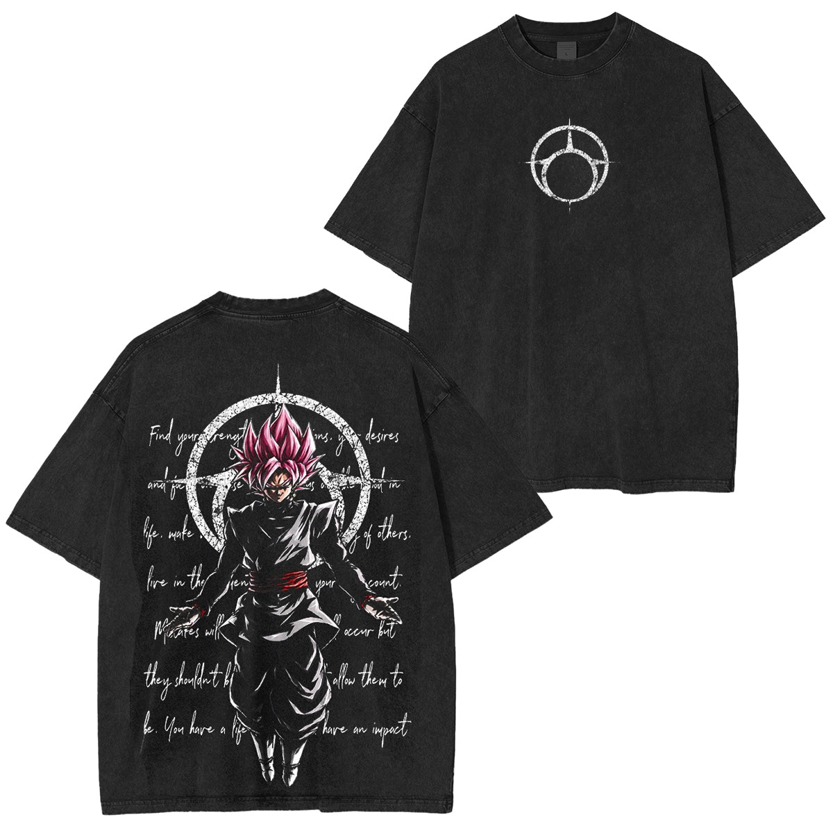 Dragon Ball Super Goku Black (Zamasu) Anime Polera Lavada