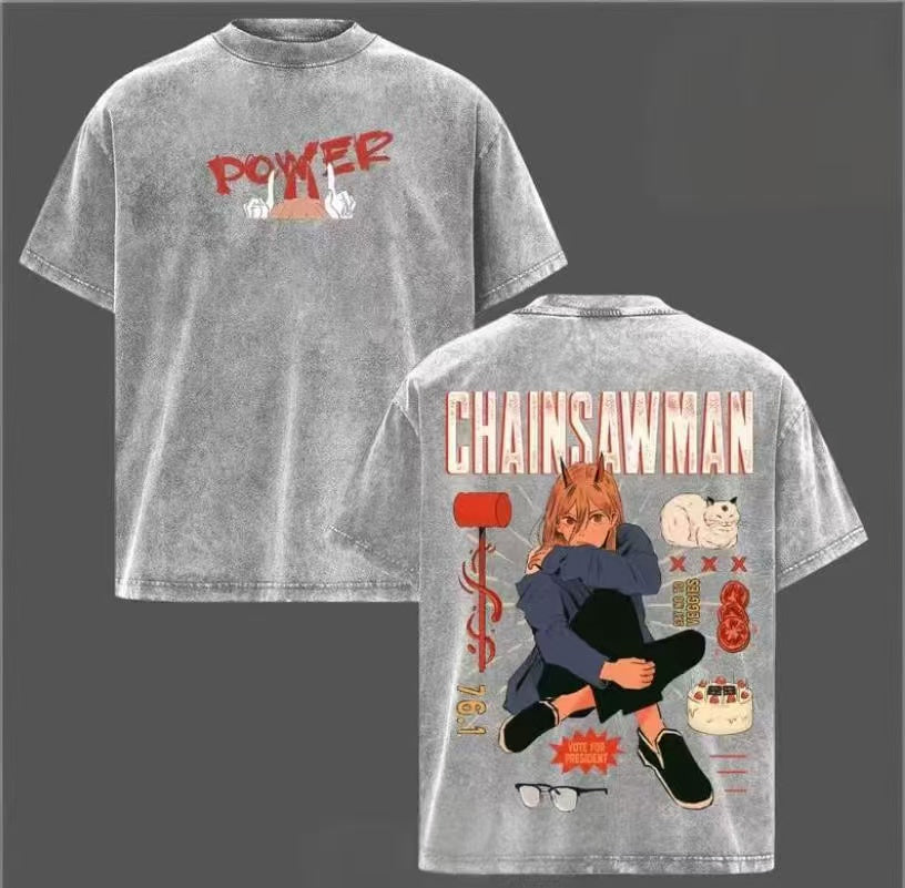 Chainsaw Man Vintage Washed T-shirt/Crewneck/Hoodie