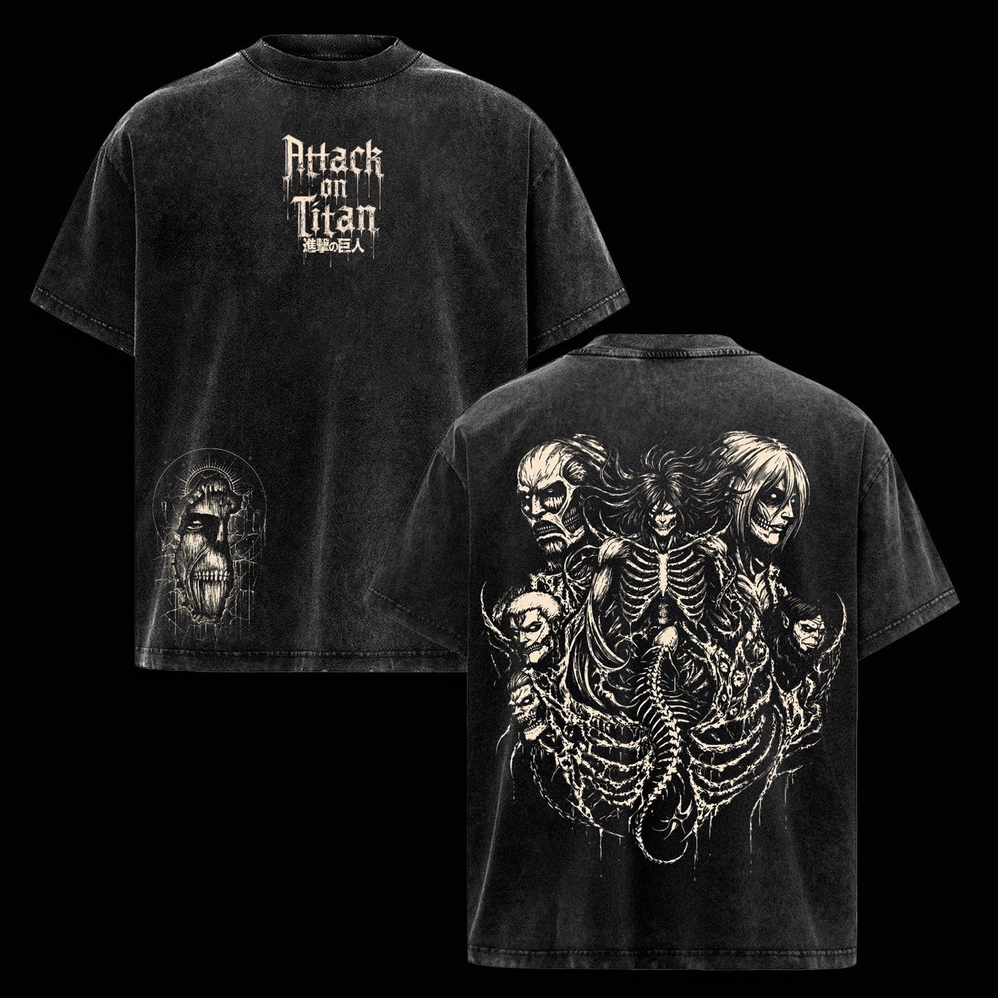 Attack on Titan Anime Polera Lavada