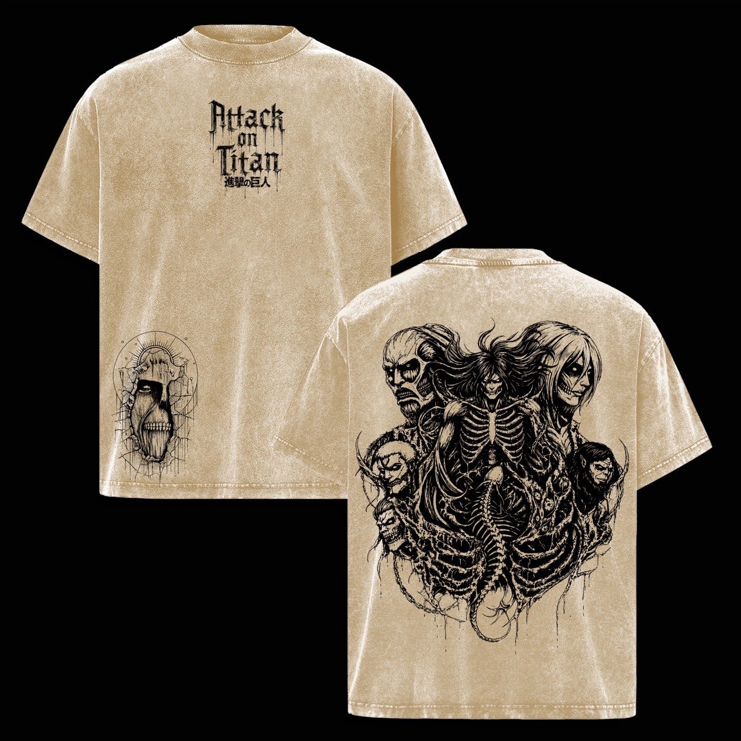 Attack on Titan Anime Polera Lavada