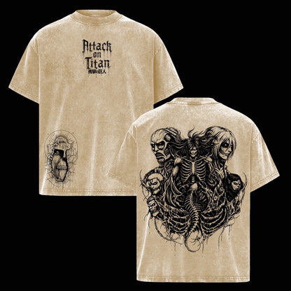 Attack on Titan Anime Polera Lavada