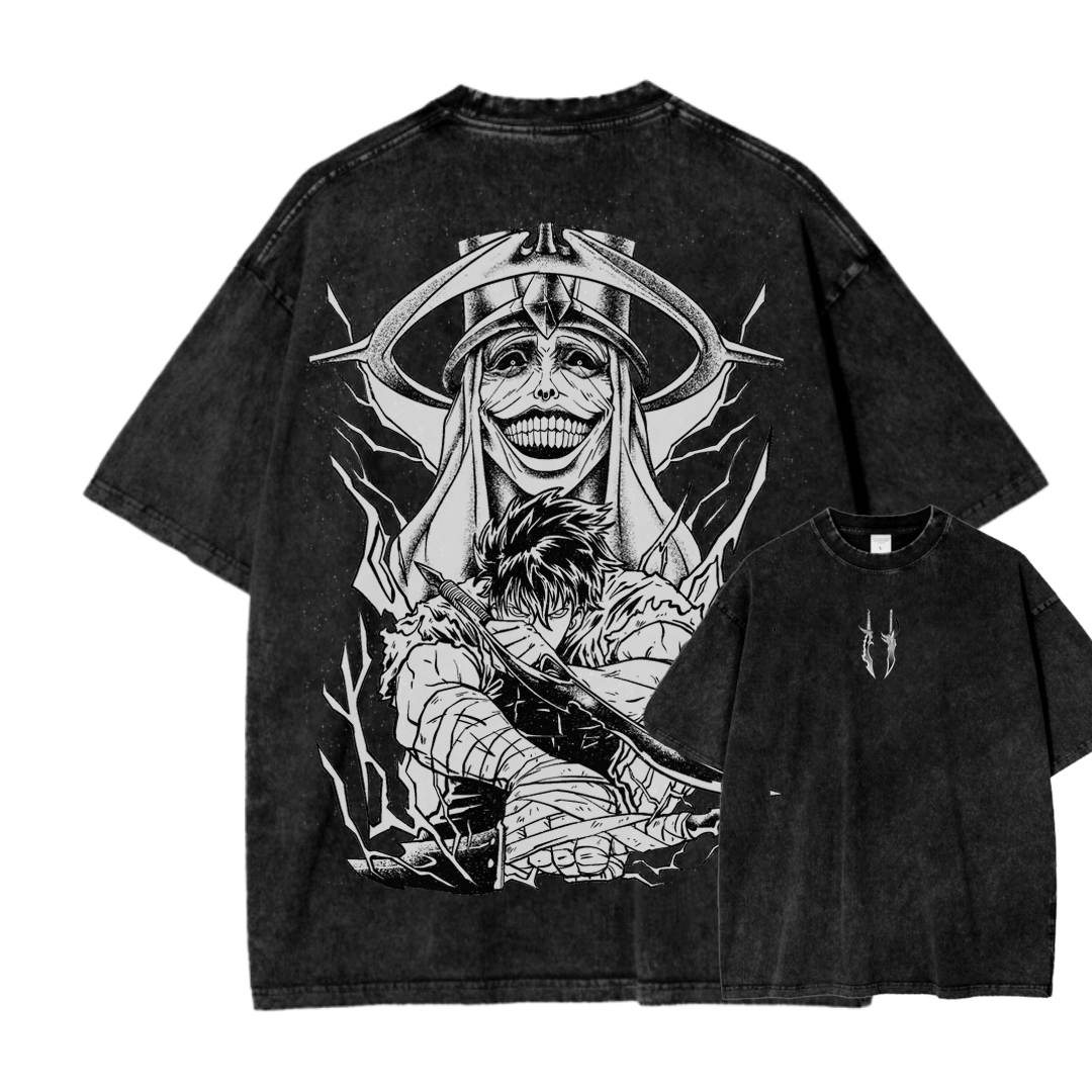Solo Leveling Unisex Fit Polera Lavada