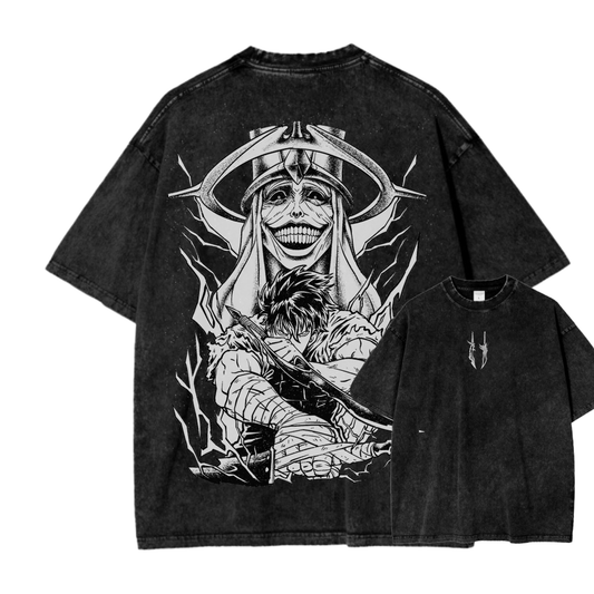 Solo Leveling Unisex Fit Polera Lavada