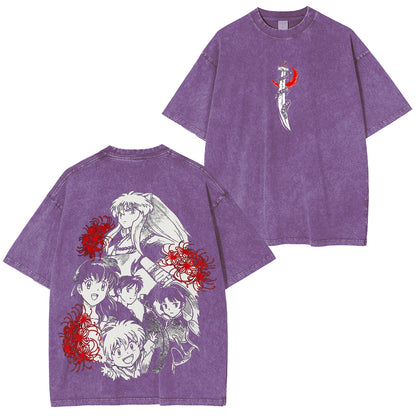 Inuyasha Vintage Polera Unisex Lavada