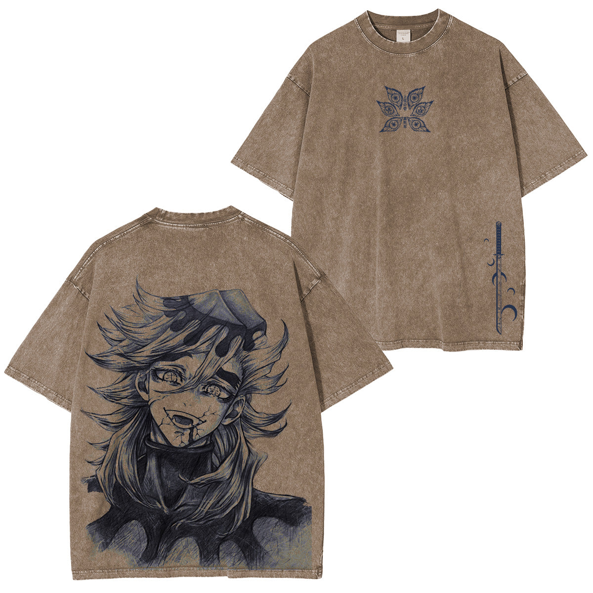 Demon Slayer: kokushibo Vintage washed T-shirt/Crewneck/Hoodie
