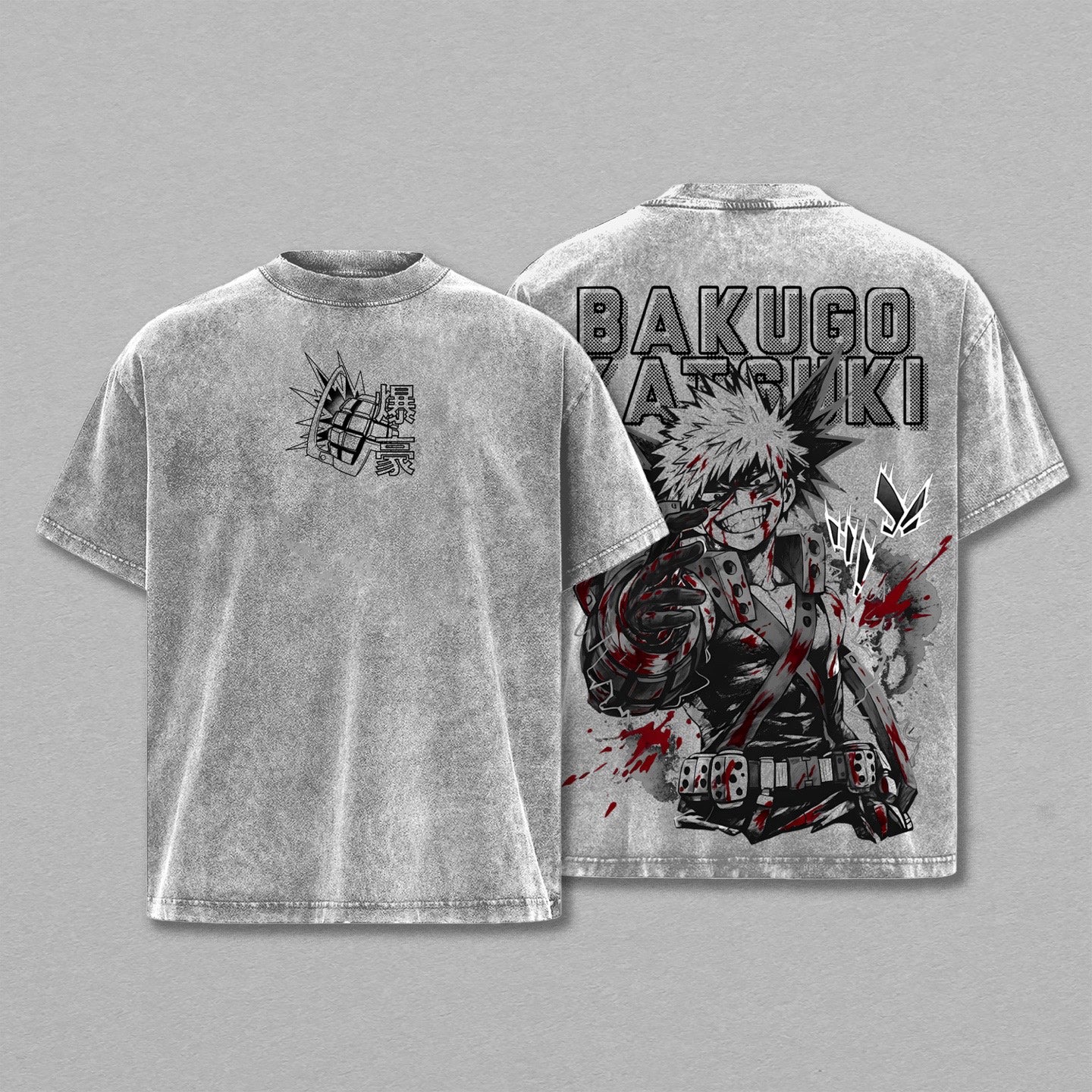 Bakugo Katsuki My Hero Academia Washed T-shirt/Crewneck/Hoodie