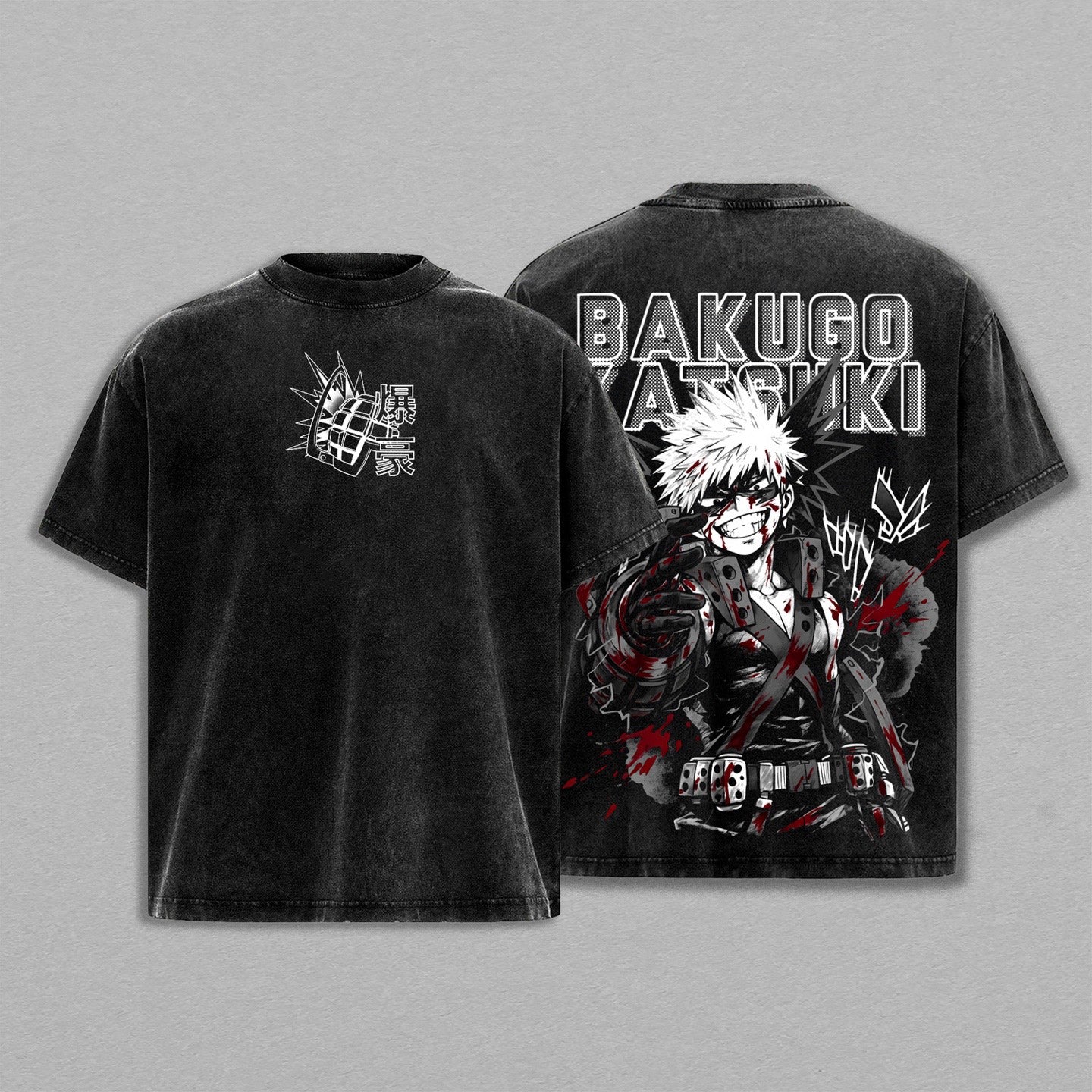 Bakugo Katsuki My Hero Academia Washed T-shirt/Crewneck/Hoodie