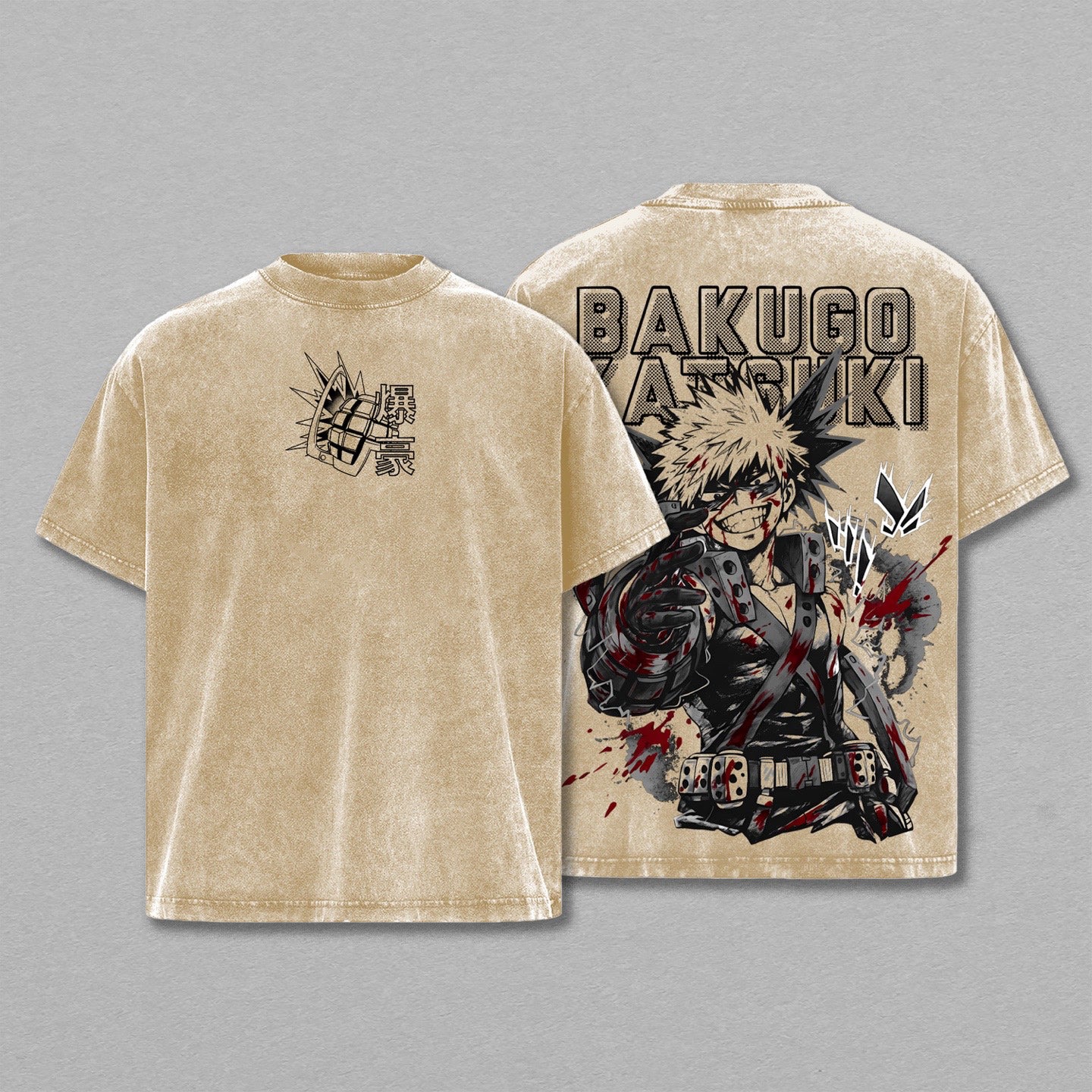 Bakugo Katsuki My Hero Academia Washed T-shirt/Crewneck/Hoodie