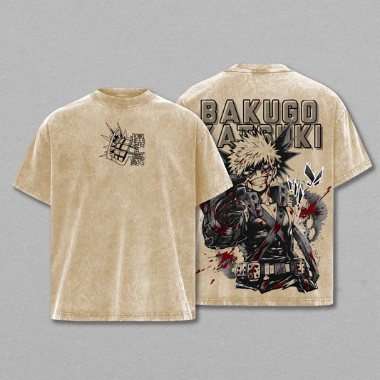 Bakugo Katsuki My Hero Academia Washed T-shirt/Crewneck/Hoodie