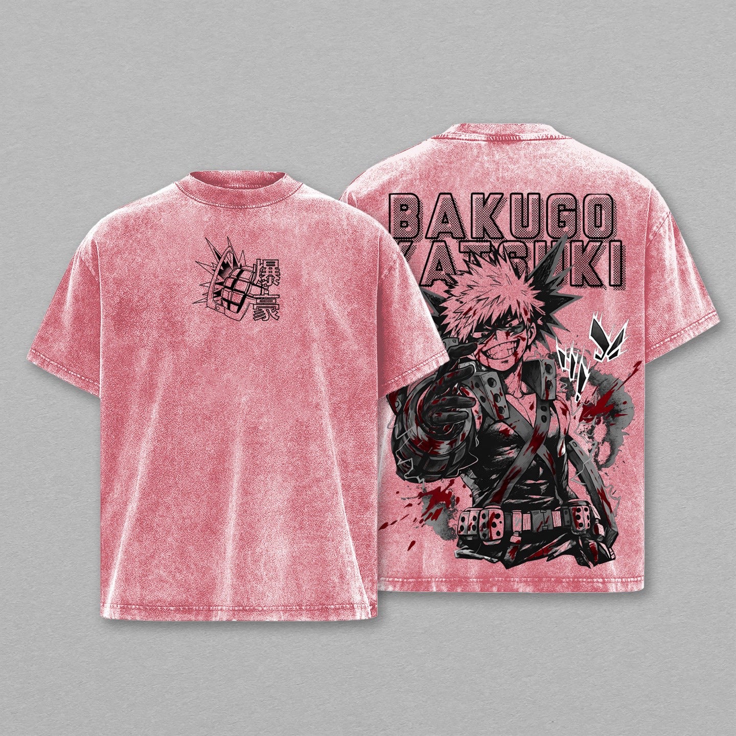 Bakugo Katsuki My Hero Academia Washed T-shirt/Crewneck/Hoodie