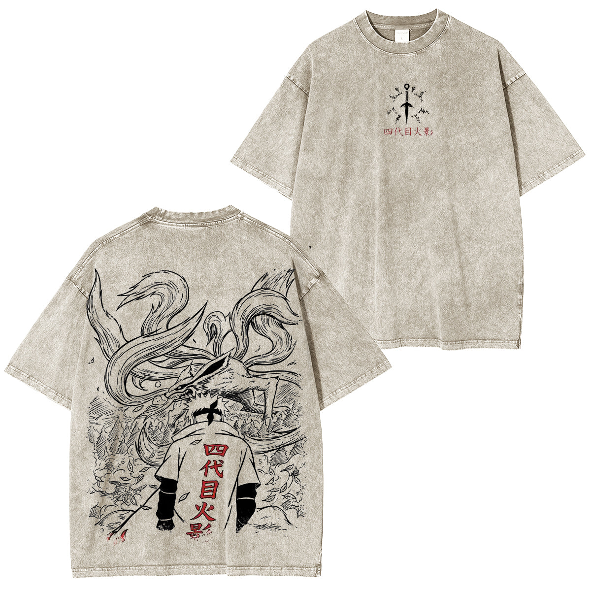 Naruto Polera Lavada Vintage